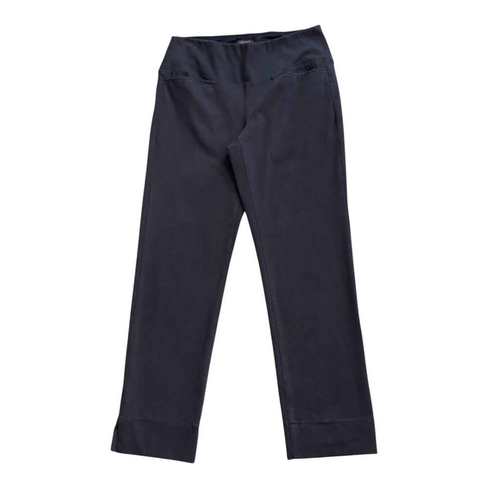 J Jill Wearever Pants Womens S Navy Blue Pull On Stretch Slim Ankle 27.5" Inseam